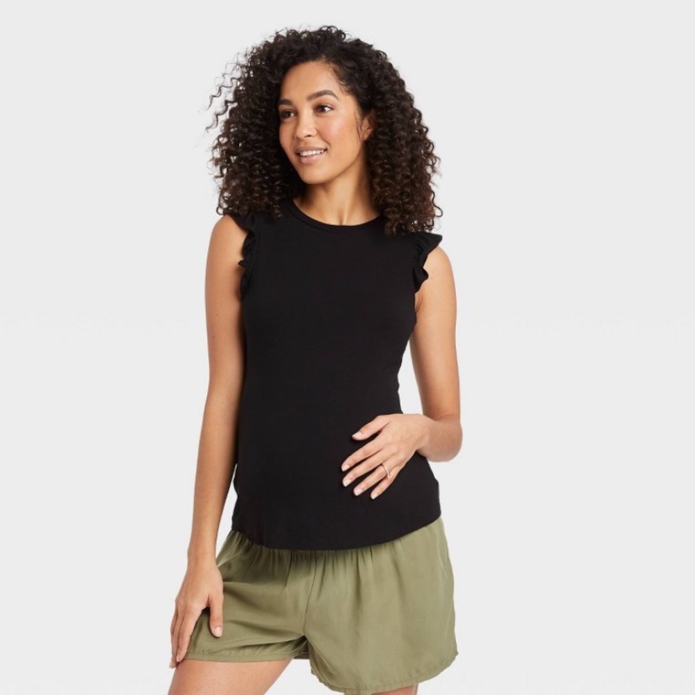 The Nines by HATCH ruffle jersey tank